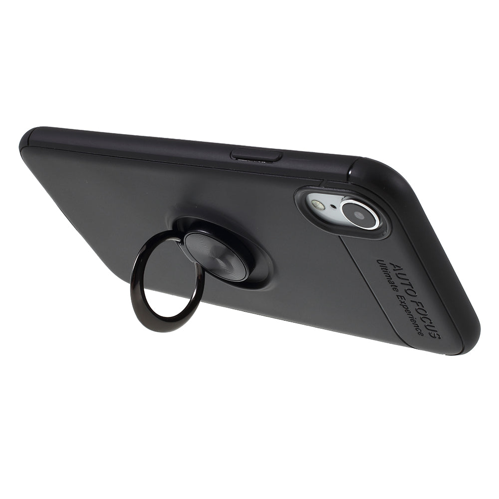 Metal Finger Ring Kickstand TPU Mobile Back Case for iPhone XR 6.1 inch