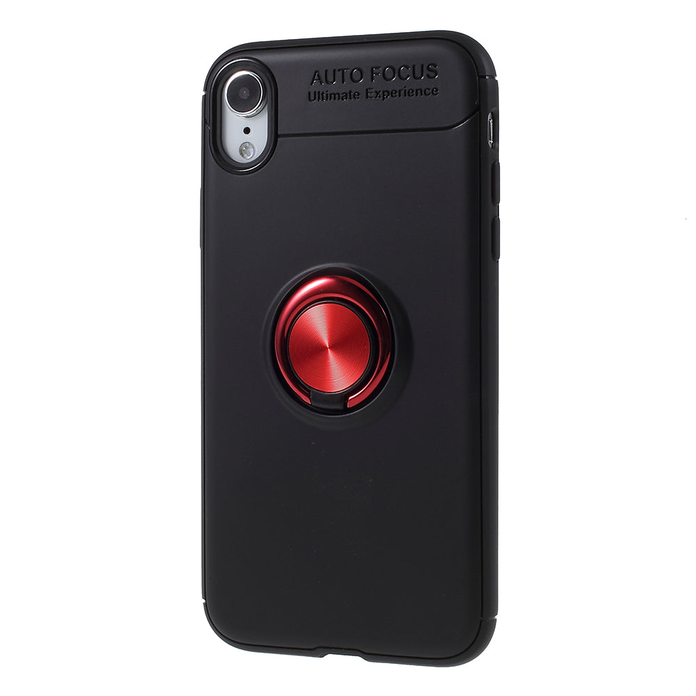 Metal Finger Ring Kickstand TPU Mobile Back Case for iPhone XR 6.1 inch