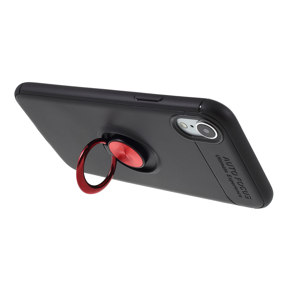 Metal Finger Ring Kickstand TPU Mobile Back Case for iPhone XR 6.1 inch