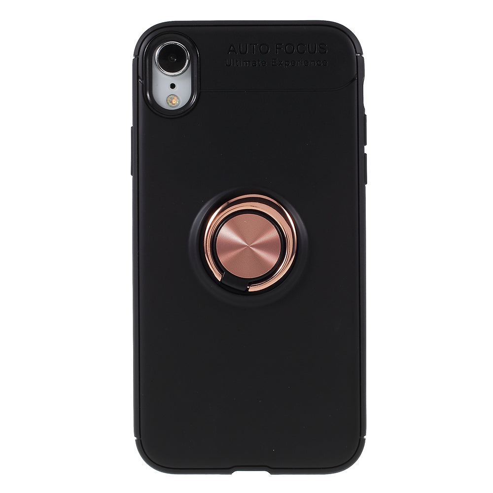 Metal Finger Ring Kickstand TPU Mobile Back Case for iPhone XR 6.1 inch