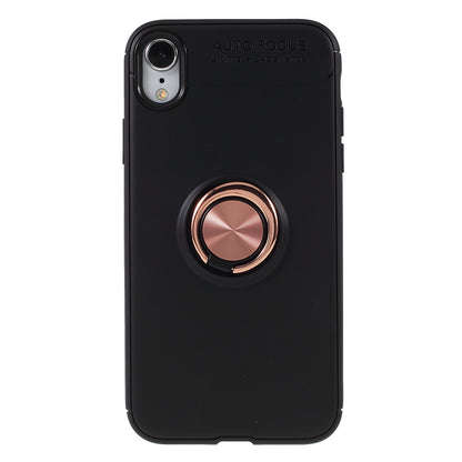 Metal Finger Ring Kickstand TPU Mobile Back Case for iPhone XR 6.1 inch