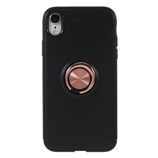 Metal Finger Ring Kickstand TPU Mobile Back Case for iPhone XR 6.1 inch