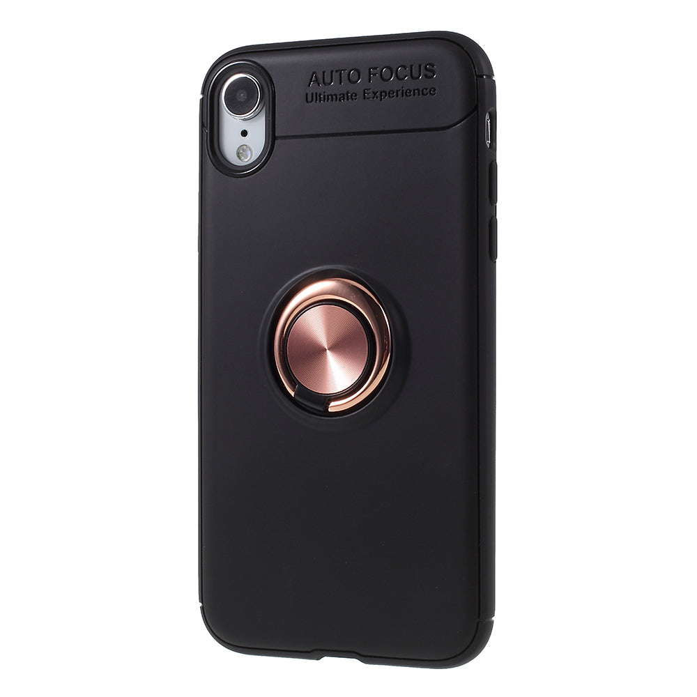 Metal Finger Ring Kickstand TPU Mobile Back Case for iPhone XR 6.1 inch