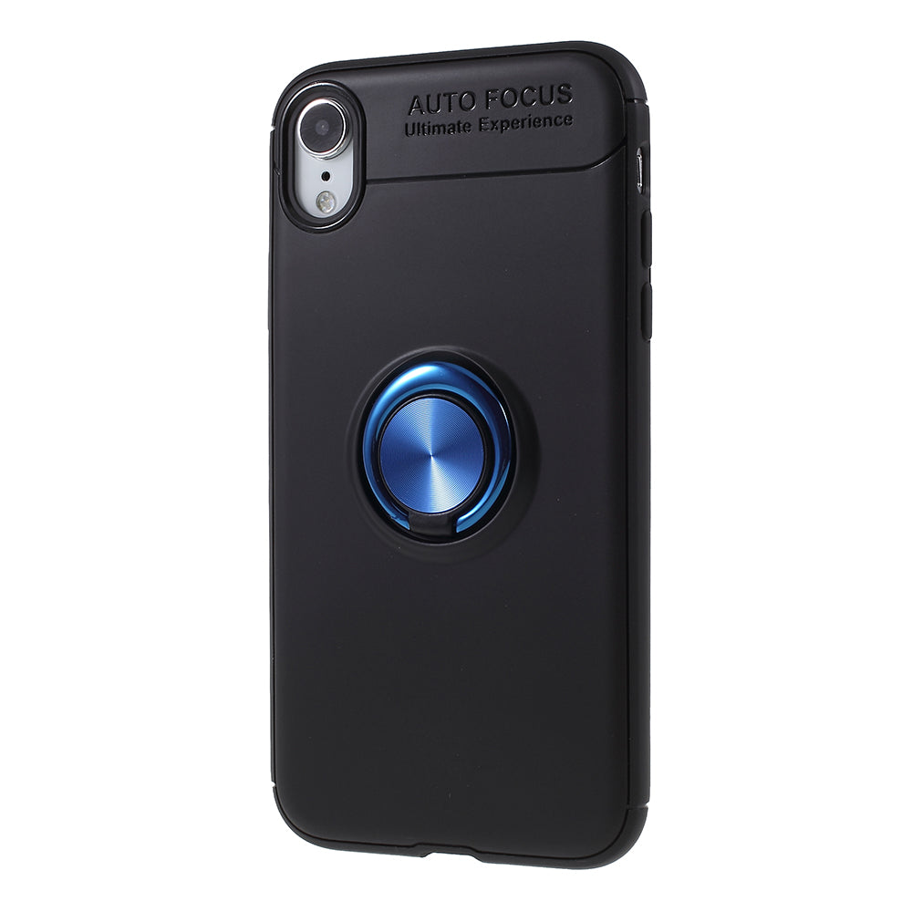 Metal Finger Ring Kickstand TPU Mobile Back Case for iPhone XR 6.1 inch