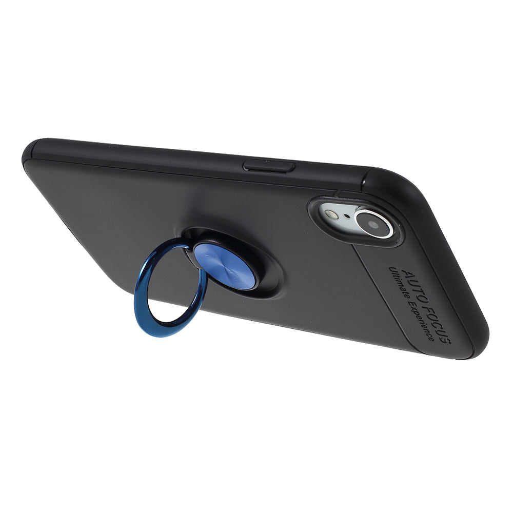 Metal Finger Ring Kickstand TPU Mobile Back Case for iPhone XR 6.1 inch