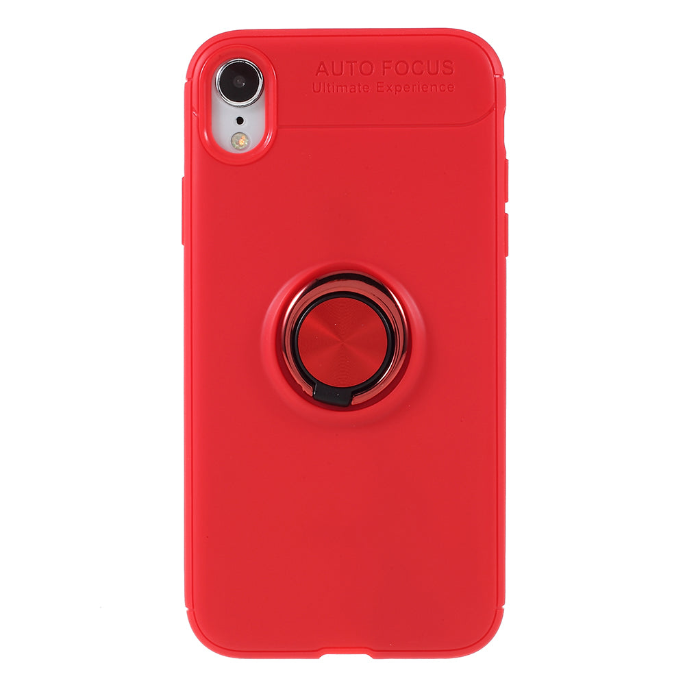 Metal Finger Ring Kickstand TPU Mobile Back Case for iPhone XR 6.1 inch
