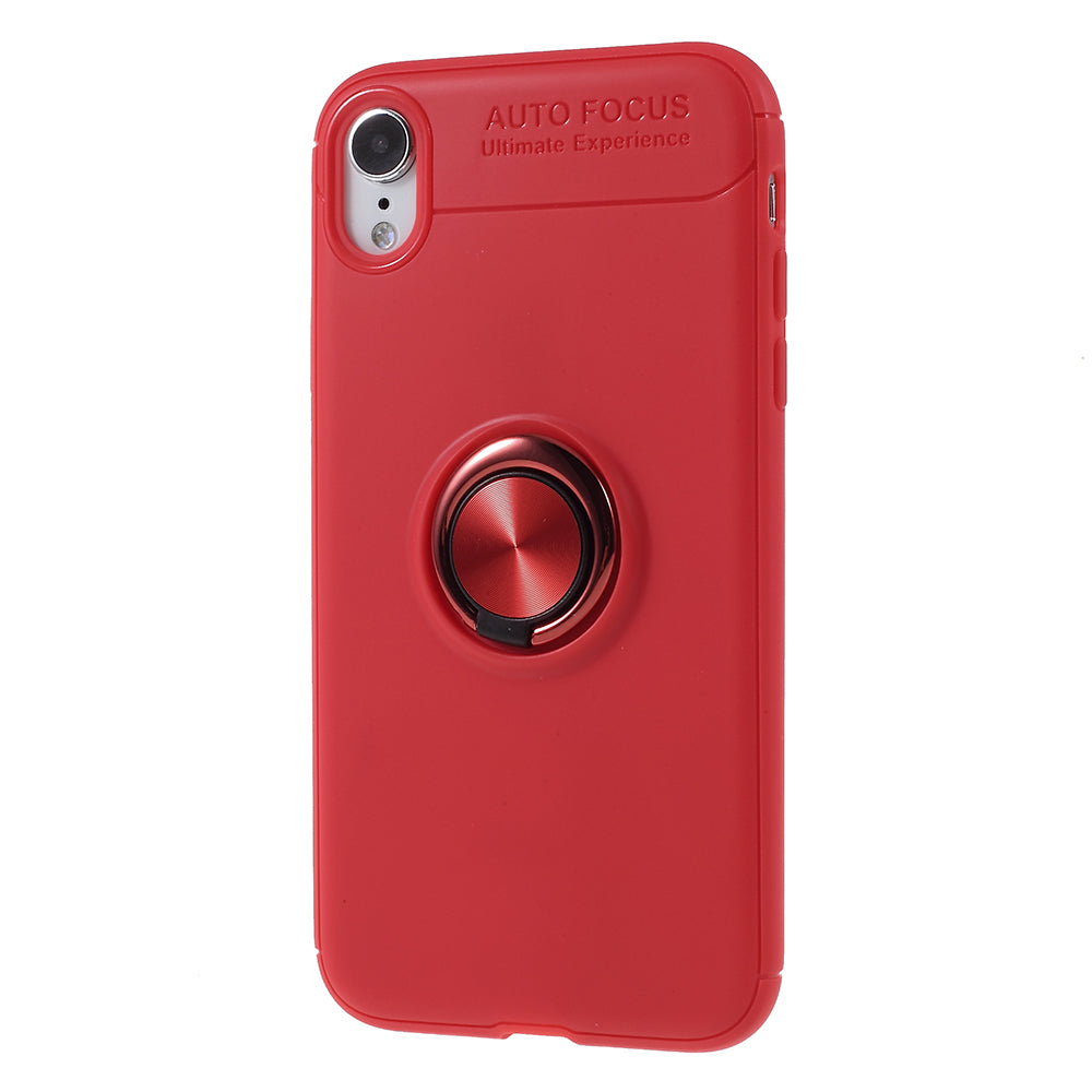 Metal Finger Ring Kickstand TPU Mobile Back Case for iPhone XR 6.1 inch