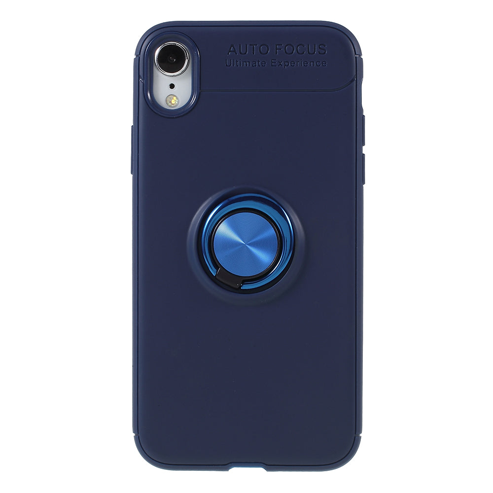 Metal Finger Ring Kickstand TPU Mobile Back Case for iPhone XR 6.1 inch