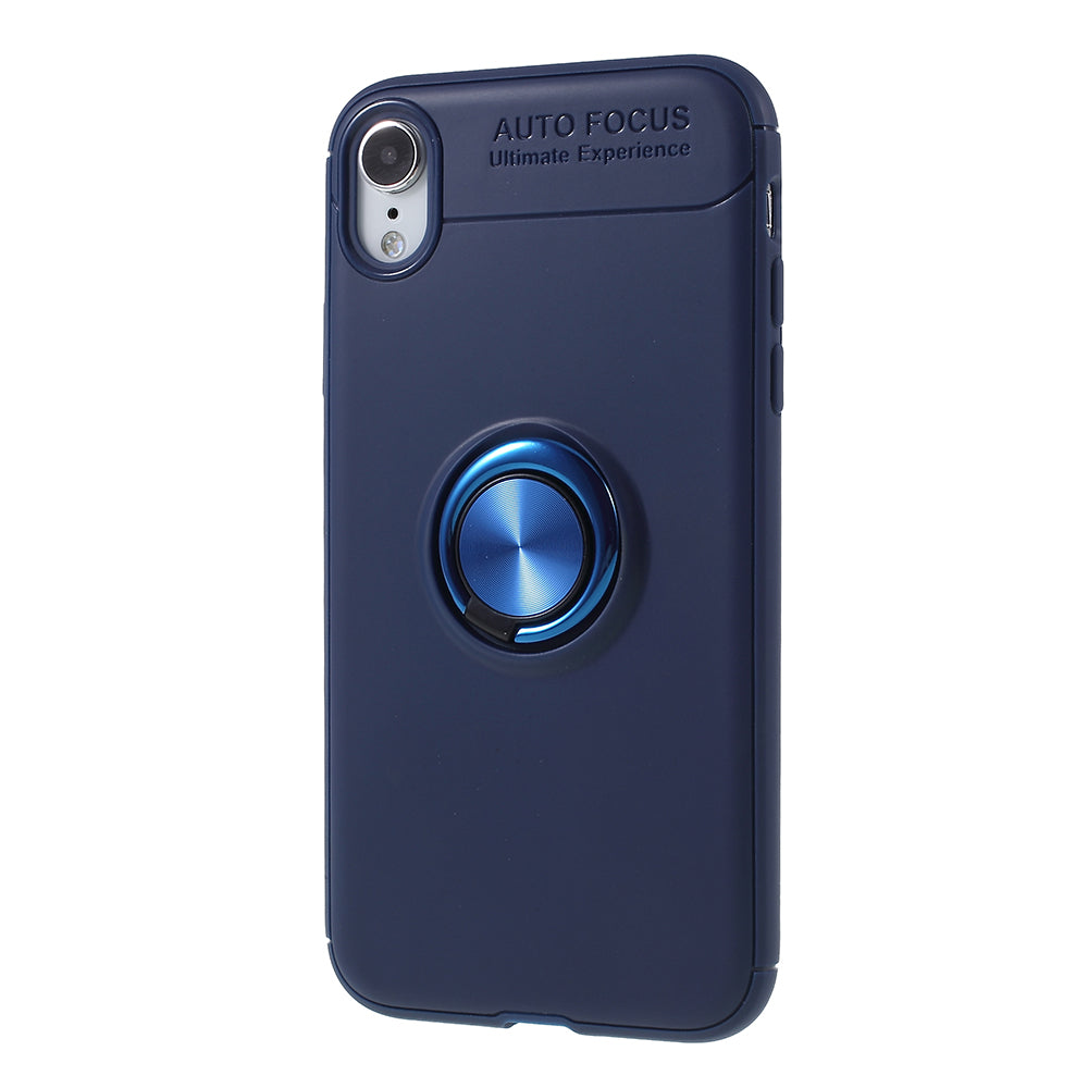 Metal Finger Ring Kickstand TPU Mobile Back Case for iPhone XR 6.1 inch