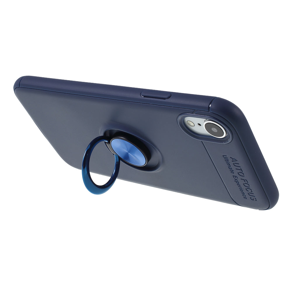Metal Finger Ring Kickstand TPU Mobile Back Case for iPhone XR 6.1 inch