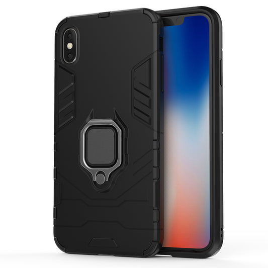 Cool Guard Ring Holder Kickstand PC TPU Hybrid Case for iPhone XS Max 6.5 inch