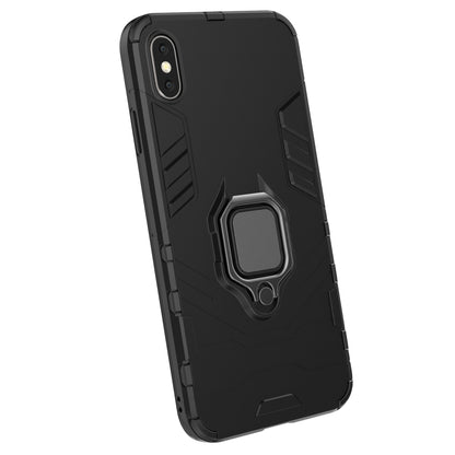 Cool Guard Ring Holder Kickstand PC TPU Hybrid Case for iPhone XS Max 6.5 inch