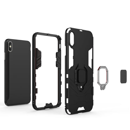 Cool Guard Ring Holder Kickstand PC TPU Hybrid Case for iPhone XS Max 6.5 inch