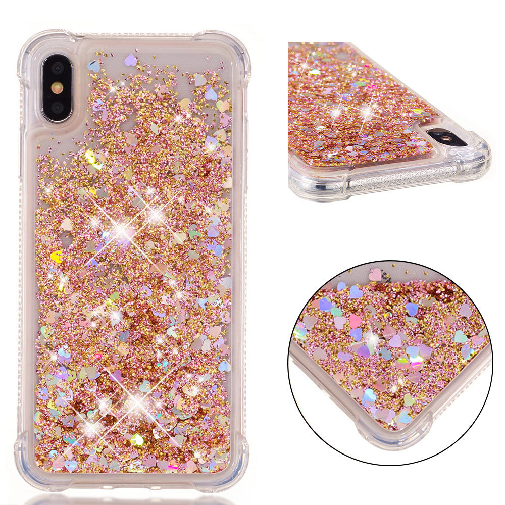 Glitter Powder Quicksand Shockproof TPU Accessory Case for iPhone XS Max 6.5 inch
