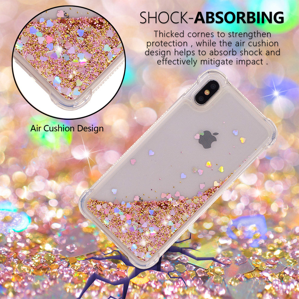 Glitter Powder Quicksand Shockproof TPU Accessory Case for iPhone XS Max 6.5 inch