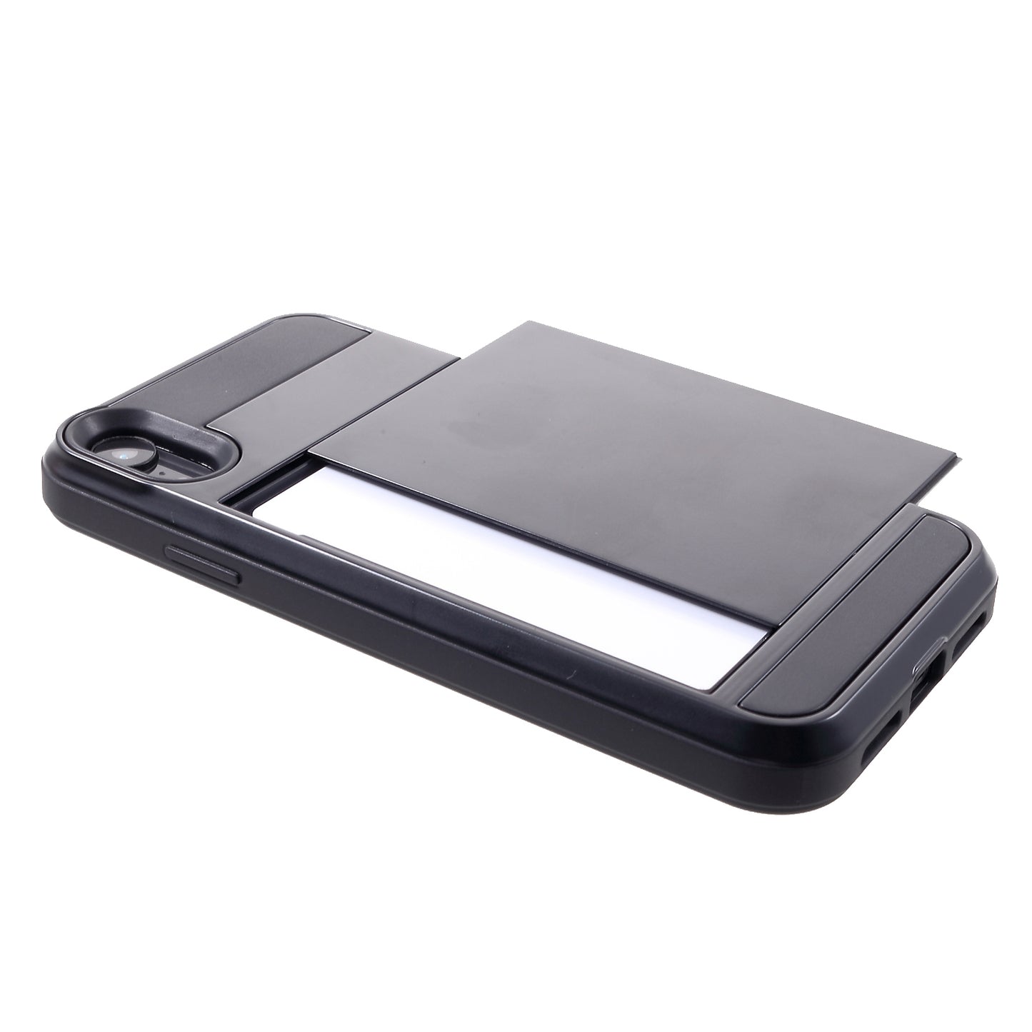 Sliding Card Holder PC + TPU Mobile Phone Shell for iPhone XR 6.1 inch
