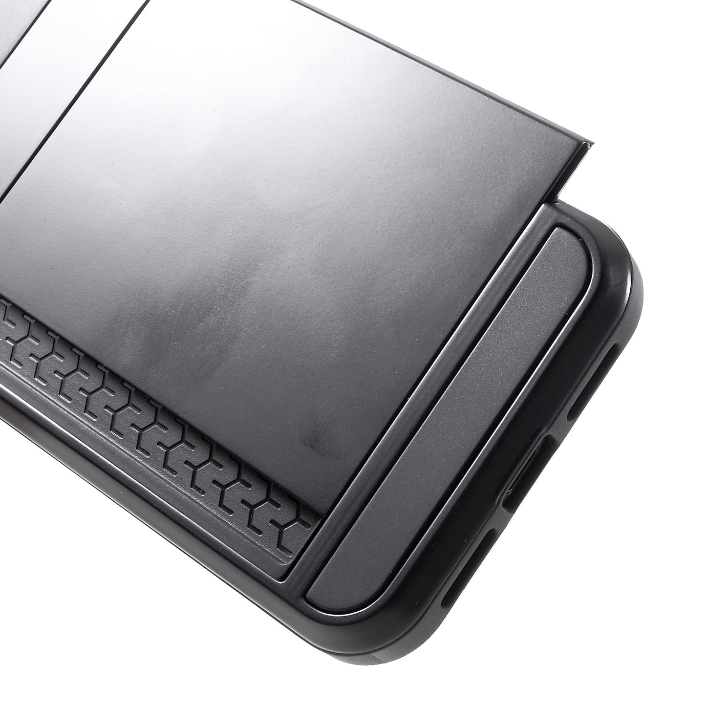 Sliding Card Holder PC + TPU Mobile Phone Shell for iPhone XR 6.1 inch