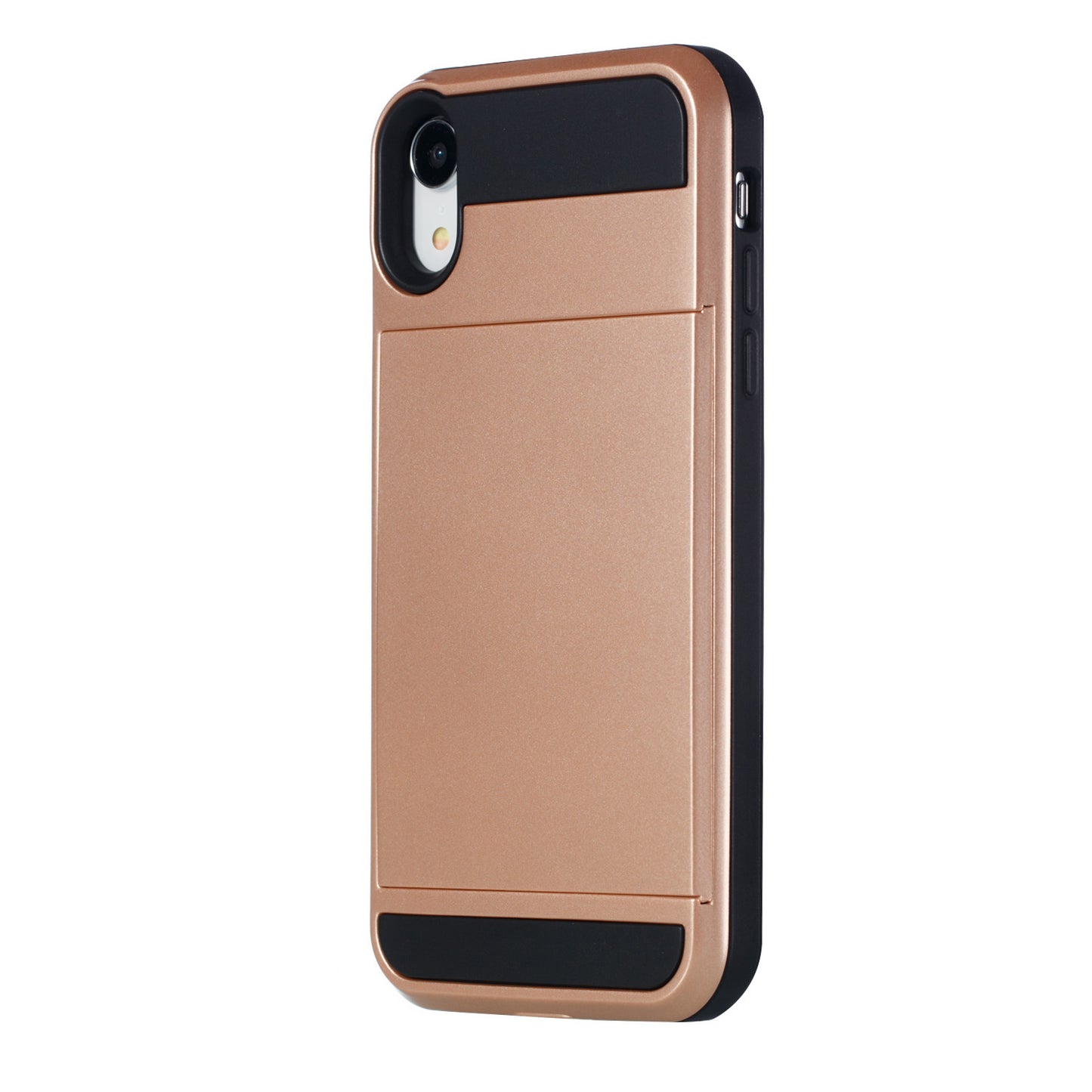 Sliding Card Holder PC + TPU Mobile Phone Shell for iPhone XR 6.1 inch