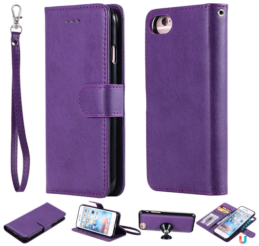 Magnetic KT Leather Series-3 Detachable 2-in-1 Wallet Leather Stand Case for iPhone 6s/6/7/8/SE (2020)/SE (2022)