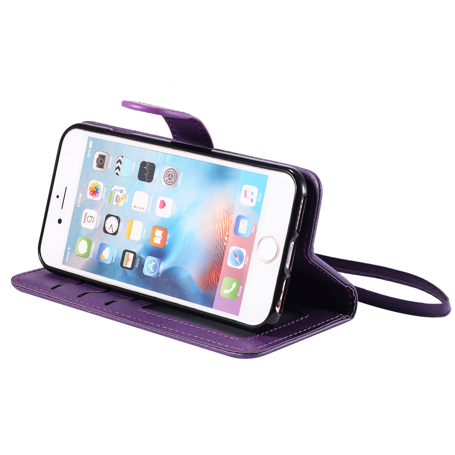 Magnetic KT Leather Series-3 Detachable 2-in-1 Wallet Leather Stand Case for iPhone 6s/6/7/8/SE (2020)/SE (2022)
