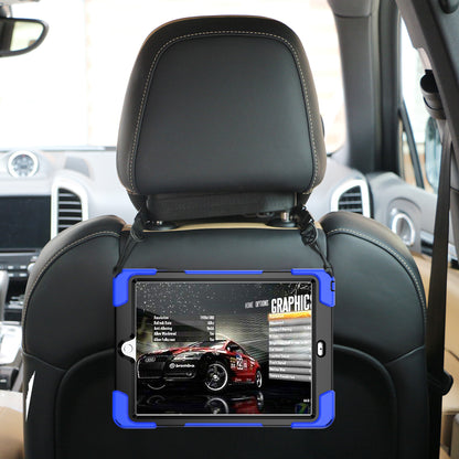 For iPad 9.7-inch (2018) / (2017) [X-Shape] PC + TPU Combo Case / 360 Degree Swivel Kickstand / Hand Strap and Shoulder Strap