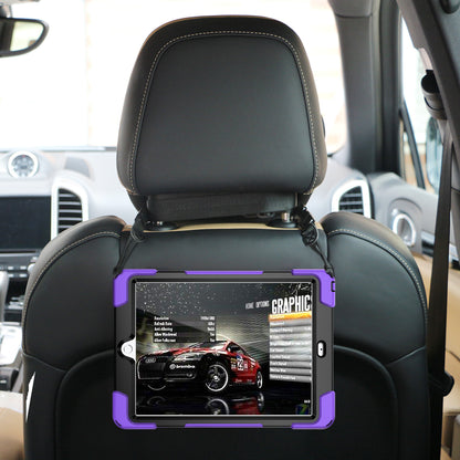 For iPad 9.7-inch (2018) / (2017) [X-Shape] PC + TPU Combo Case / 360 Degree Swivel Kickstand / Hand Strap and Shoulder Strap