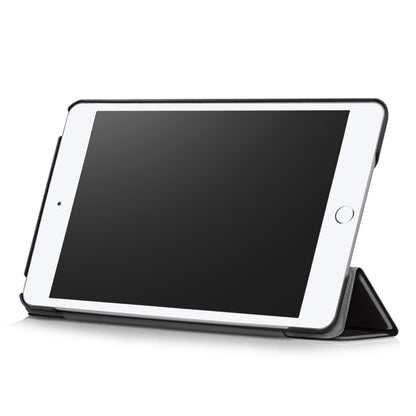 For iPad mini (2019) 7.9 inch / mini 4 Sturdy Tri-fold Stand Leather Smart Tablet Cover Case