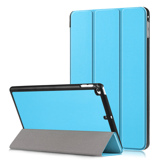 For iPad mini (2019) 7.9 inch / mini 4 Sturdy Tri-fold Stand Leather Smart Tablet Cover Case
