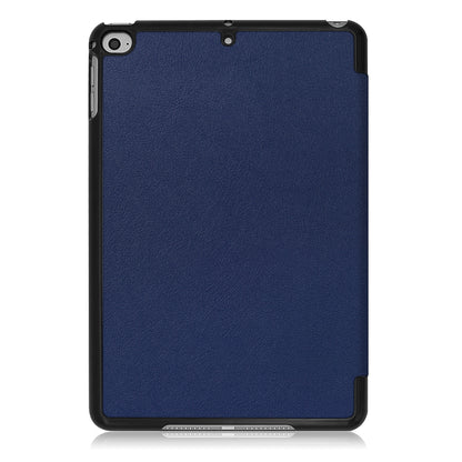 For iPad mini (2019) 7.9 inch / mini 4 Sturdy Tri-fold Stand Leather Smart Tablet Cover Case