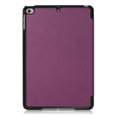 For iPad mini (2019) 7.9 inch / mini 4 Sturdy Tri-fold Stand Leather Smart Tablet Cover Case