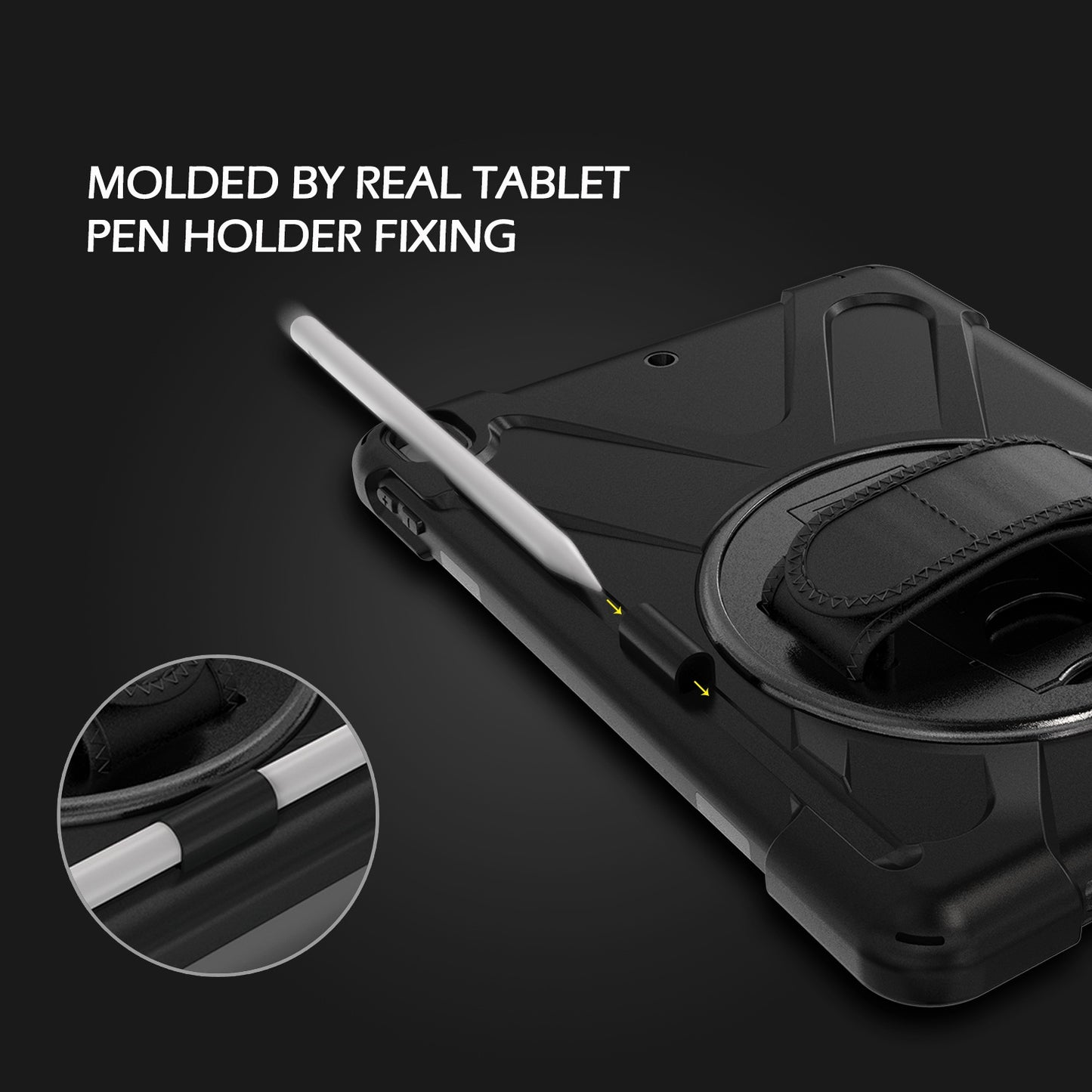[X-Shape] PC + TPU 360-degree Swivel Kickstand Case with Hand Strap for iPad Air 10.5 inch (2019) / Pro 10.5-inch (2017)