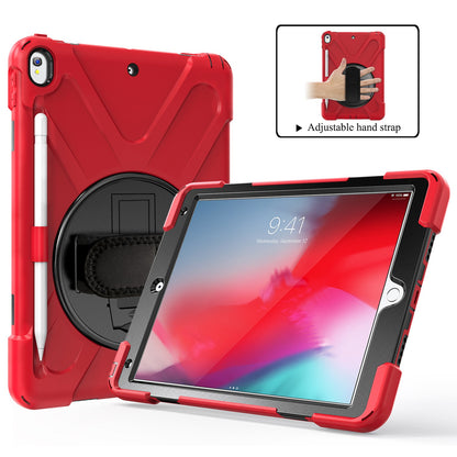 [X-Shape] PC + TPU 360-degree Swivel Kickstand Case with Hand Strap for iPad Air 10.5 inch (2019) / Pro 10.5-inch (2017)