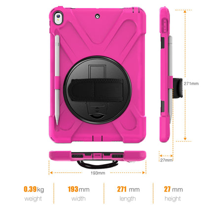 [X-Shape] PC + TPU 360-degree Swivel Kickstand Case with Hand Strap for iPad Air 10.5 inch (2019) / Pro 10.5-inch (2017)