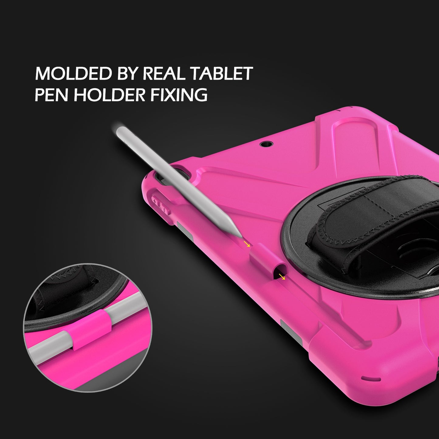 [X-Shape] PC + TPU 360-degree Swivel Kickstand Case with Hand Strap for iPad Air 10.5 inch (2019) / Pro 10.5-inch (2017)