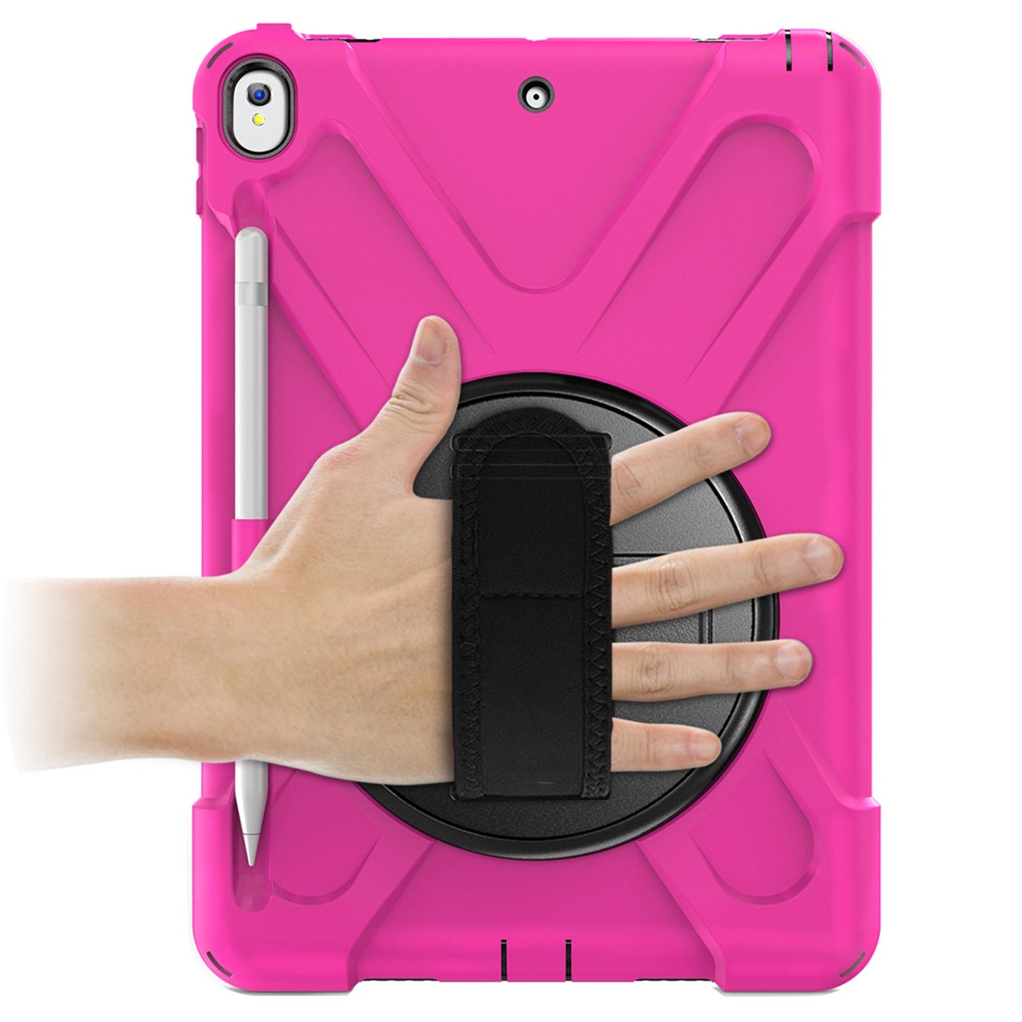 [X-Shape] PC + TPU 360-degree Swivel Kickstand Case with Hand Strap for iPad Air 10.5 inch (2019) / Pro 10.5-inch (2017)