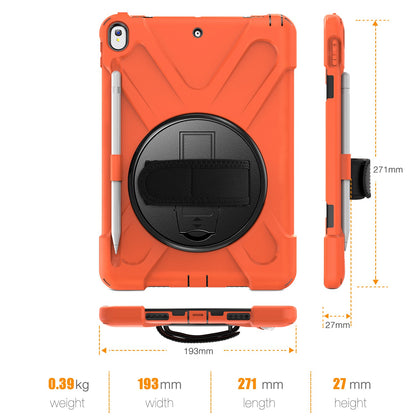 [X-Shape] PC + TPU 360-degree Swivel Kickstand Case with Hand Strap for iPad Air 10.5 inch (2019) / Pro 10.5-inch (2017)