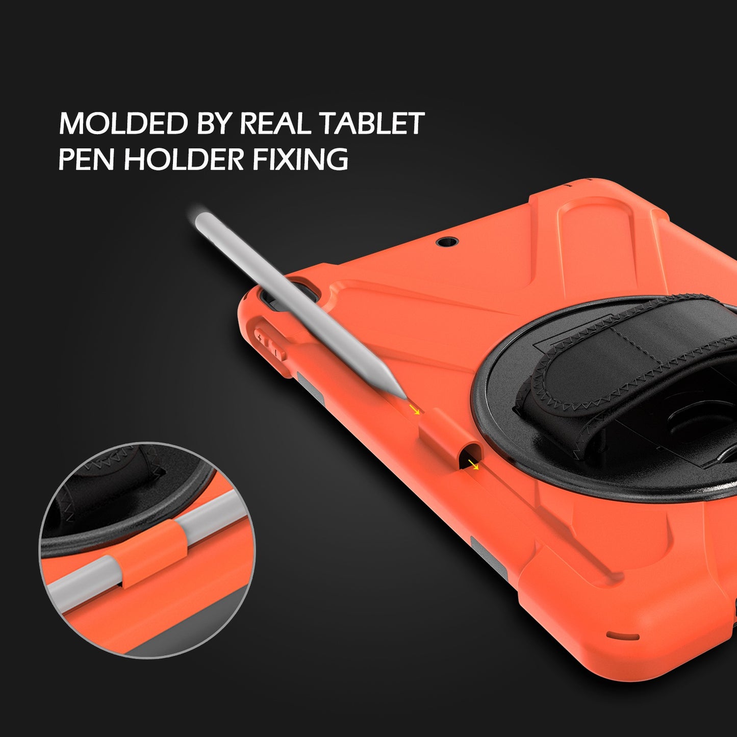 [X-Shape] PC + TPU 360-degree Swivel Kickstand Case with Hand Strap for iPad Air 10.5 inch (2019) / Pro 10.5-inch (2017)