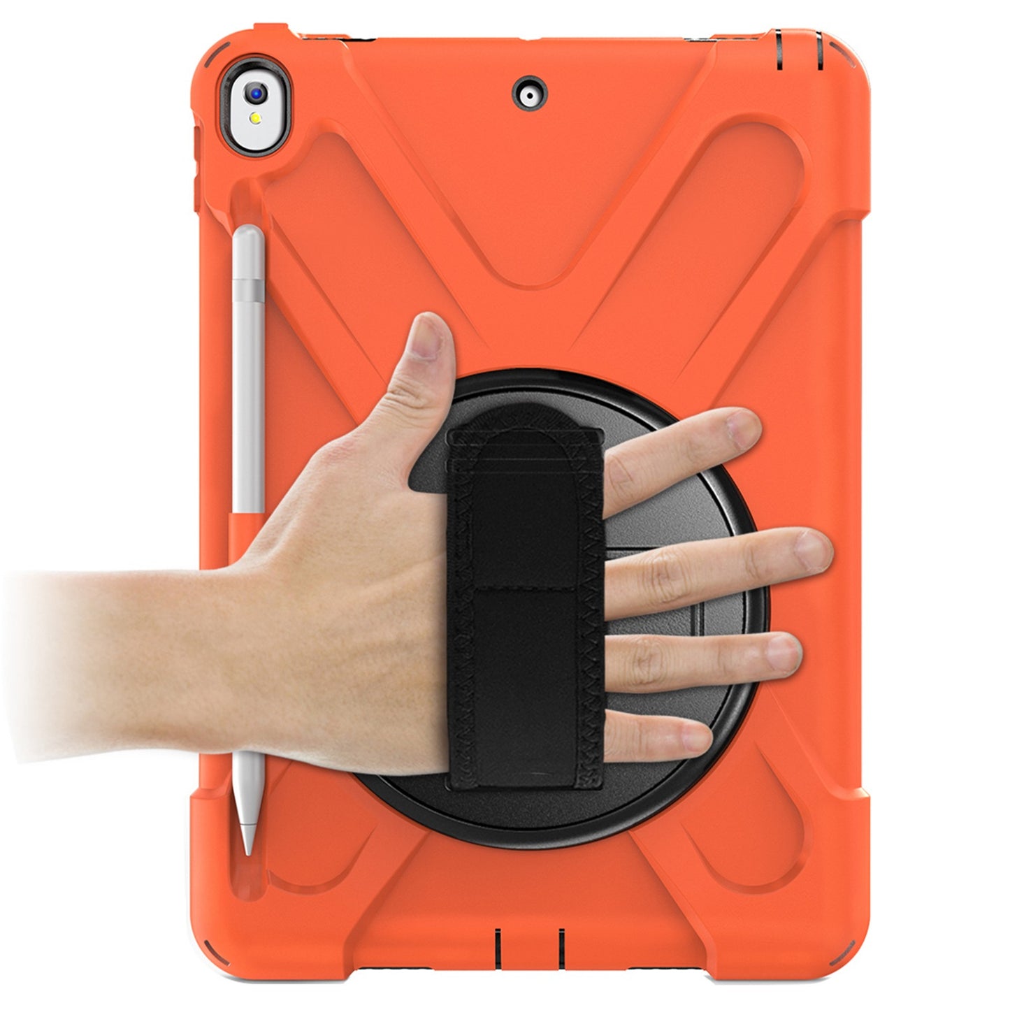 [X-Shape] PC + TPU 360-degree Swivel Kickstand Case with Hand Strap for iPad Air 10.5 inch (2019) / Pro 10.5-inch (2017)
