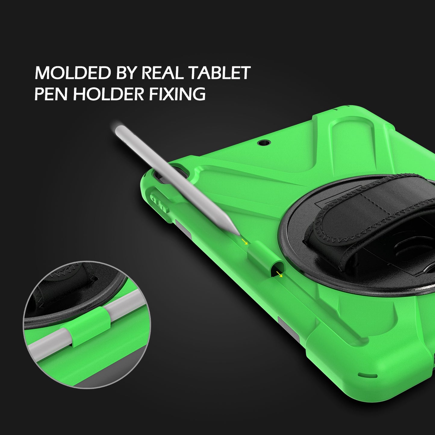 [X-Shape] PC + TPU 360-degree Swivel Kickstand Case with Hand Strap for iPad Air 10.5 inch (2019) / Pro 10.5-inch (2017)