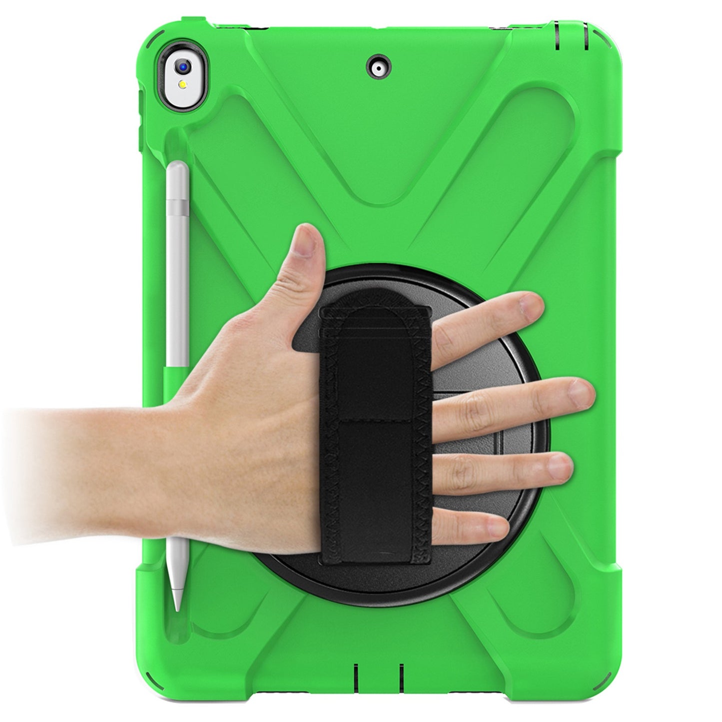 [X-Shape] PC + TPU 360-degree Swivel Kickstand Case with Hand Strap for iPad Air 10.5 inch (2019) / Pro 10.5-inch (2017)