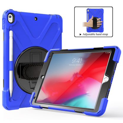 [X-Shape] PC + TPU 360-degree Swivel Kickstand Case with Hand Strap for iPad Air 10.5 inch (2019) / Pro 10.5-inch (2017)