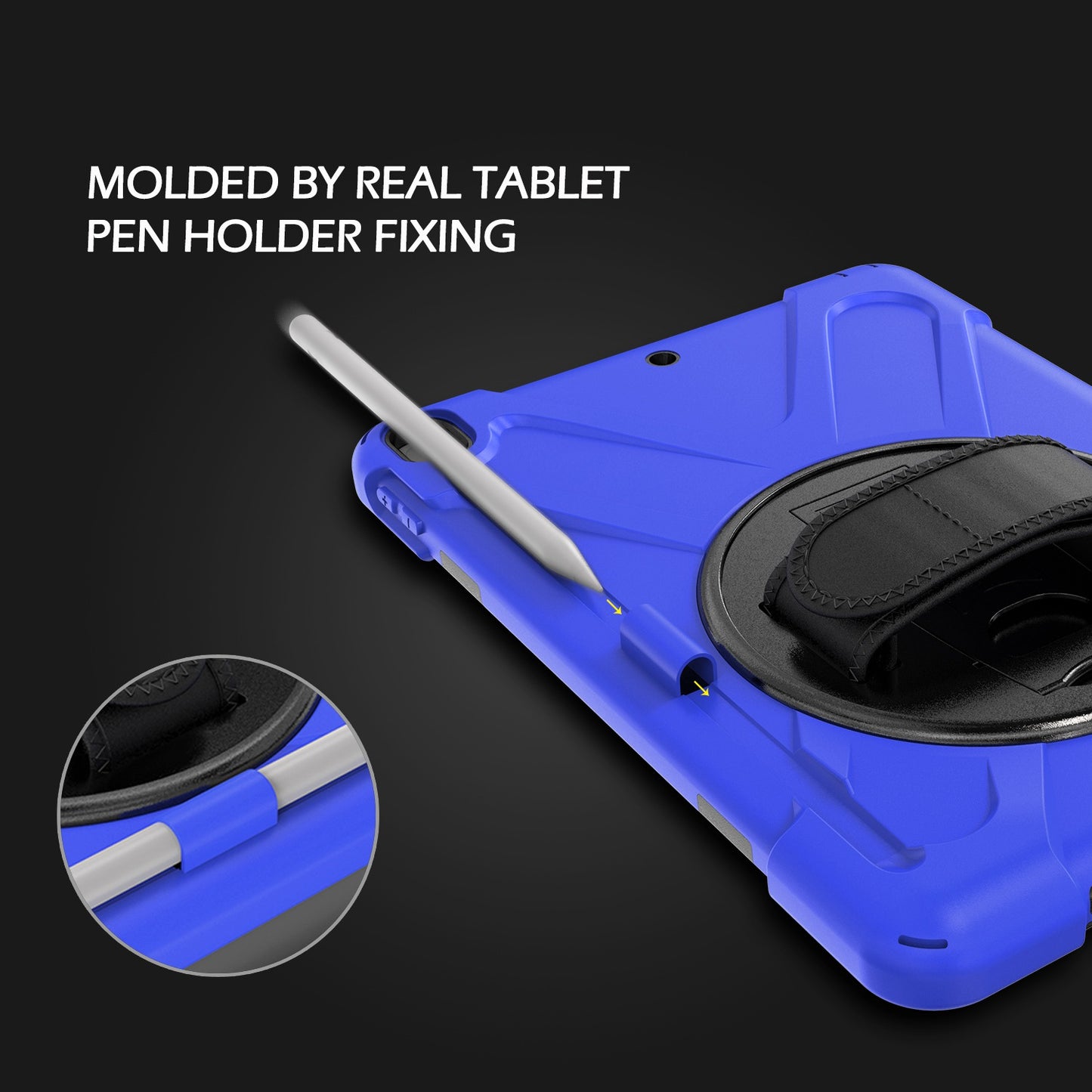 [X-Shape] PC + TPU 360-degree Swivel Kickstand Case with Hand Strap for iPad Air 10.5 inch (2019) / Pro 10.5-inch (2017)