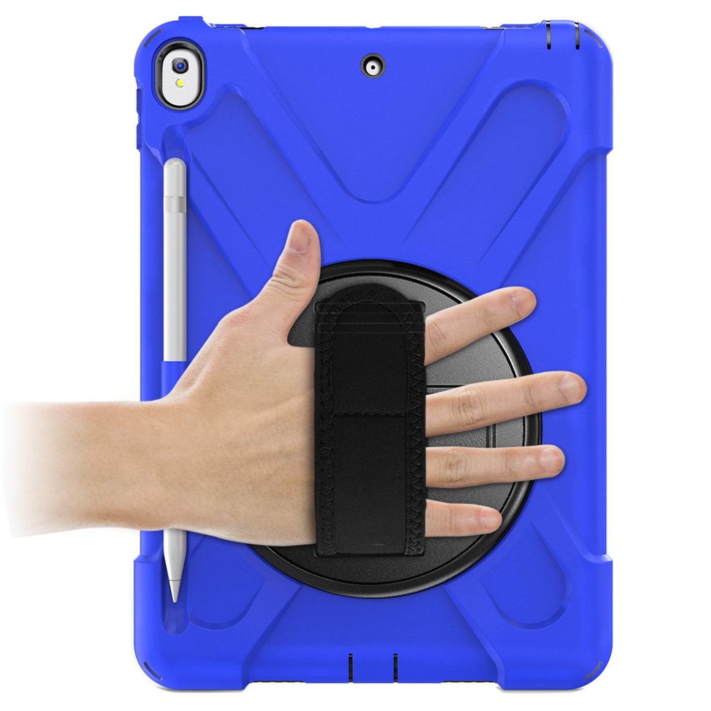 [X-Shape] PC + TPU 360-degree Swivel Kickstand Case with Hand Strap for iPad Air 10.5 inch (2019) / Pro 10.5-inch (2017)