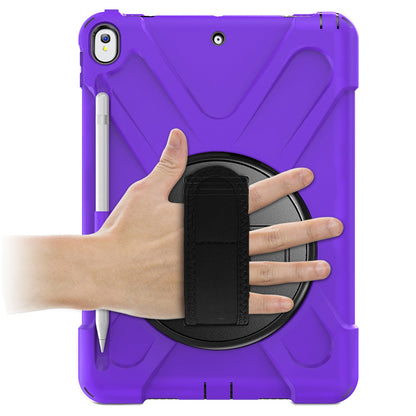 [X-Shape] PC + TPU 360-degree Swivel Kickstand Case with Hand Strap for iPad Air 10.5 inch (2019) / Pro 10.5-inch (2017)