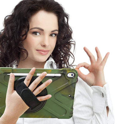 [X-Shape] PC + TPU 360-degree Swivel Kickstand Case with Hand Strap for iPad Air 10.5 inch (2019) / Pro 10.5-inch (2017)