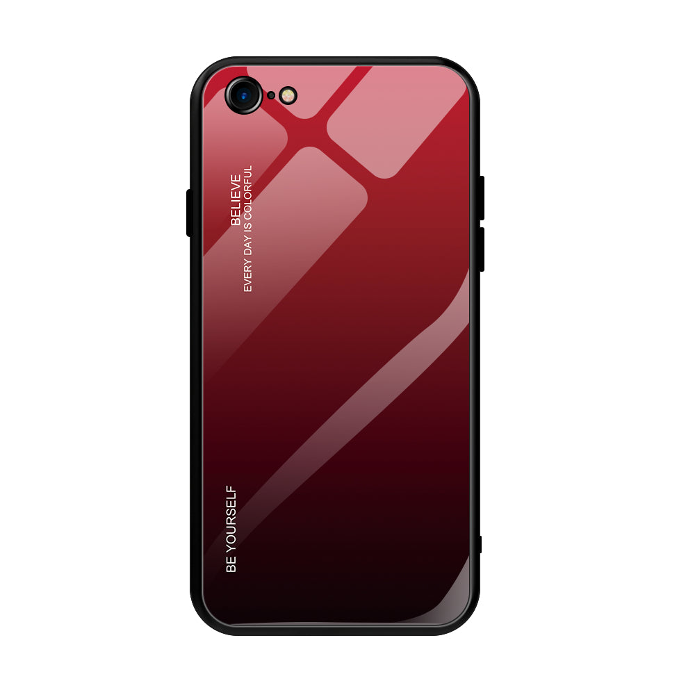 Gradient Glass + TPU + PC Hybrid Back Case for iPhone 8/7/SE (2022)/SE (2020)