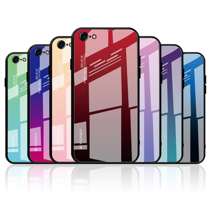 Gradient Glass + TPU + PC Hybrid Back Case for iPhone 8/7/SE (2022)/SE (2020)