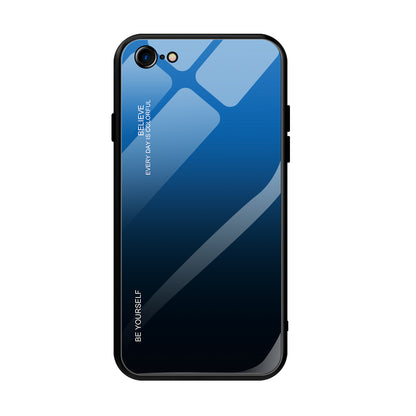 Gradient Glass + TPU + PC Hybrid Back Case for iPhone 8/7/SE (2022)/SE (2020)