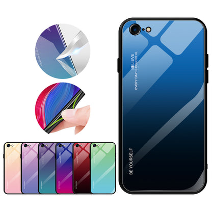 Gradient Glass + TPU + PC Hybrid Back Case for iPhone 8/7/SE (2022)/SE (2020)