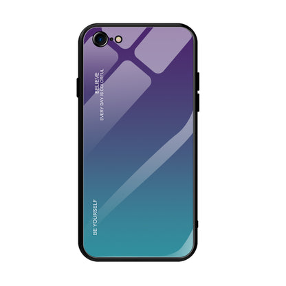 Gradient Glass + TPU + PC Hybrid Back Case for iPhone 8/7/SE (2022)/SE (2020)